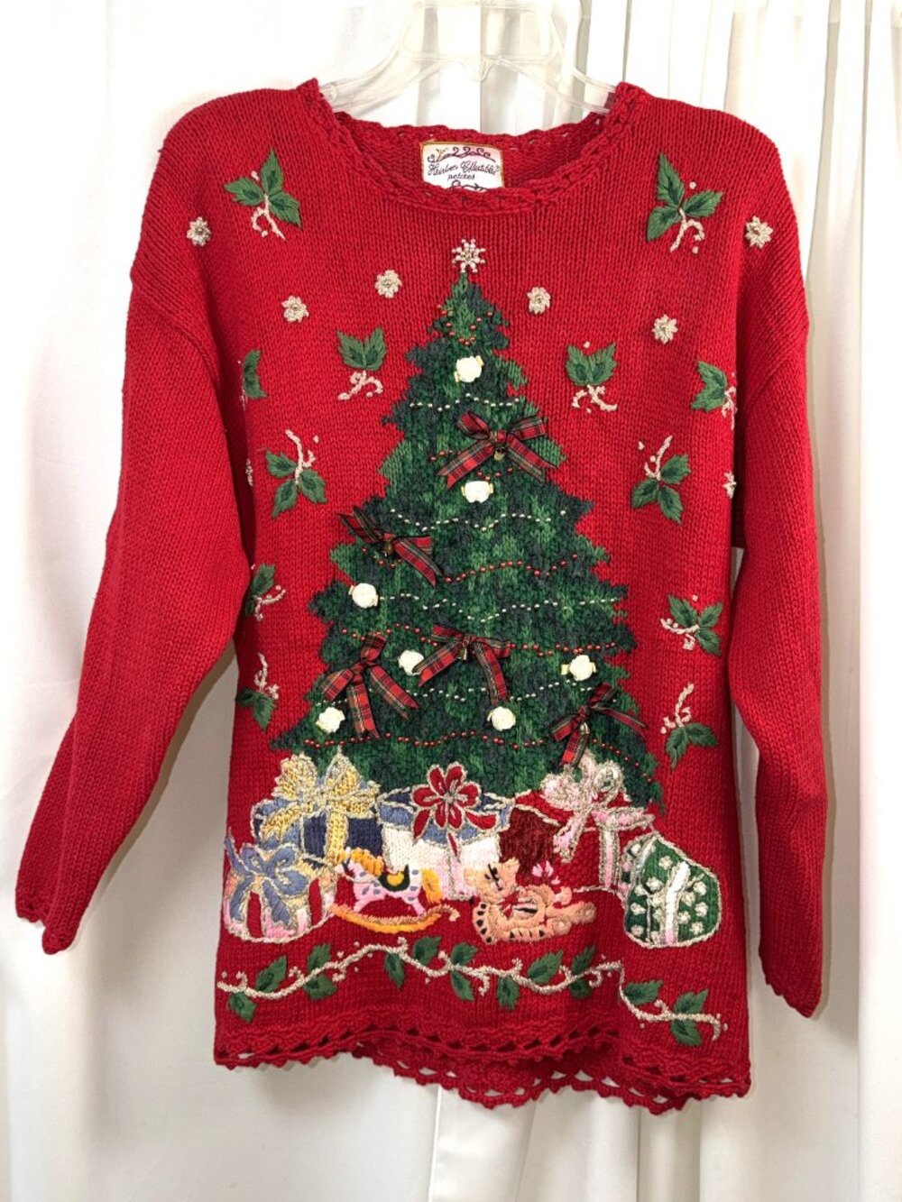 Women's Heirloom Collectibles Petites Christmas Sweater Size Medium